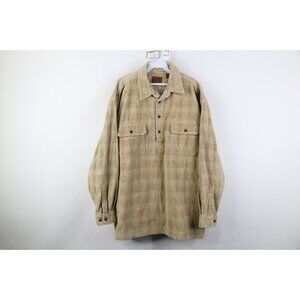 Vintage 90s Streetwear Mens XL Faded Heavy Corduroy Collared Henley Shirt Jacket